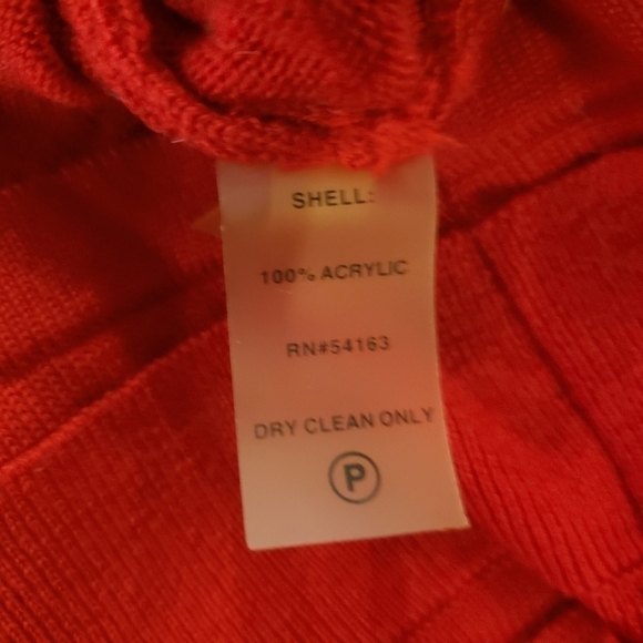 Calvin Klein Pleated Red Bodycon Dress Size Small - Picture 6 of 8